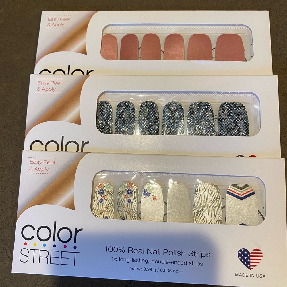 3 packs of Color Street Nail Strips